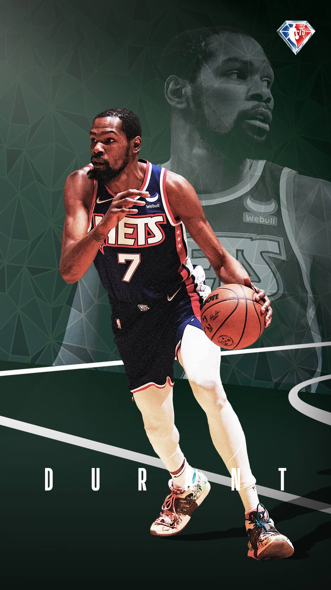 wallpaper kevin durant jersey