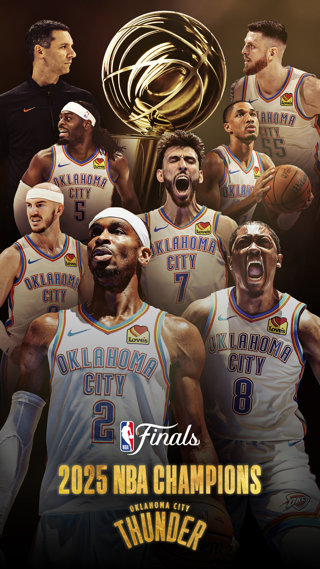 Wallpaper OKC NBA Champions 2025