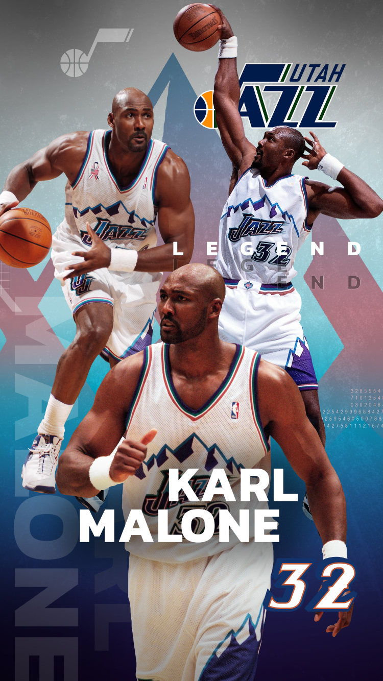 Z-Wallpaper  NBA Karl Malone Mobile Phone Wallpapers : r/ZWallpaper