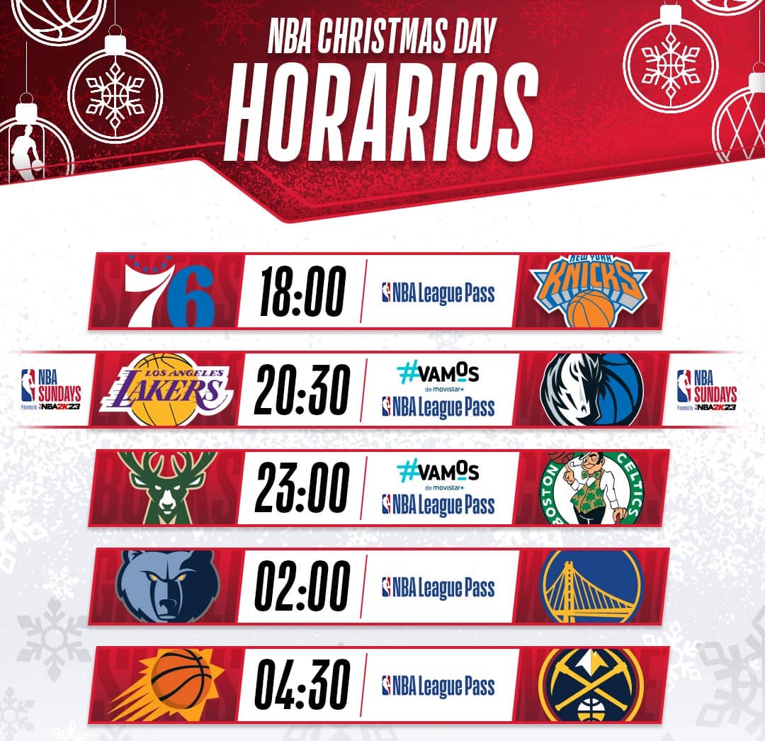 Horarios y dónde ver Día de Navidad la NBA | NBA ID